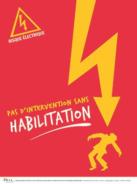 Risque électrique. Pas d\'intervention sans habilitation