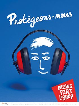 Moins fort le bruit. Protégeons-nous (casque)