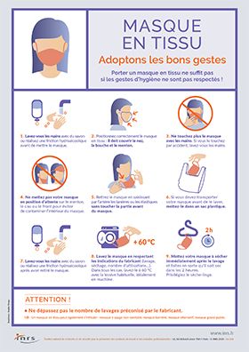 Masque en tissu. Adoptons les bons gestes