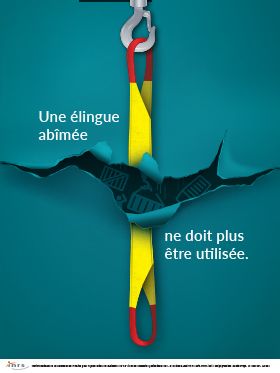 Une élingue abîmée ne doit plus être utilisée