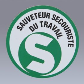 Insigne autocollant SST : Identifier sur le lieu de travail les sauveteurs secouristes