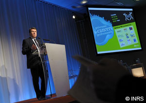 Xavier Darcos au colloque INRS Prévenons les cancers professionnels