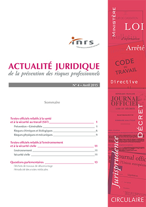 Couverture du bulletin d’actualité juridique