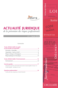 Couverture du bulletin d’actualité juridique