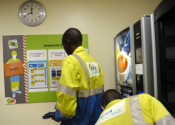 Affichage d’informations sur la santé et la sécurité dans un local de pause