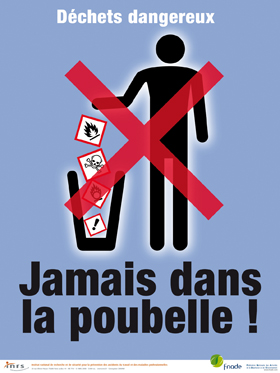 Déchets dangereux. Jamais dans la poubelle !