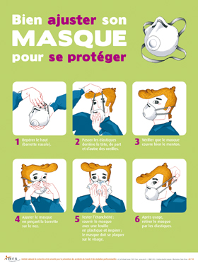 Bien ajuster son masque pour se protéger (masque moulé jetable)