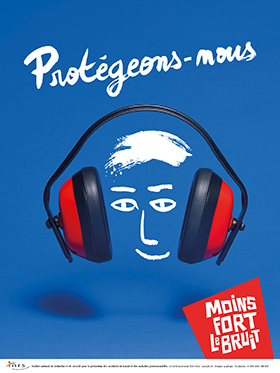 Moins fort le bruit. Protégeons-nous (casque)