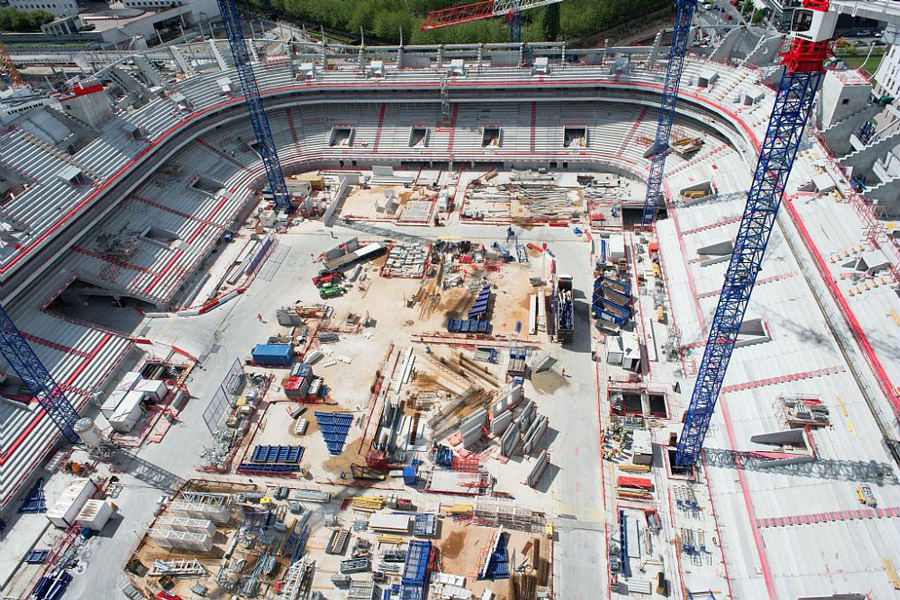 Zones d’implantation sur un chantier de BTP organisé en Lean