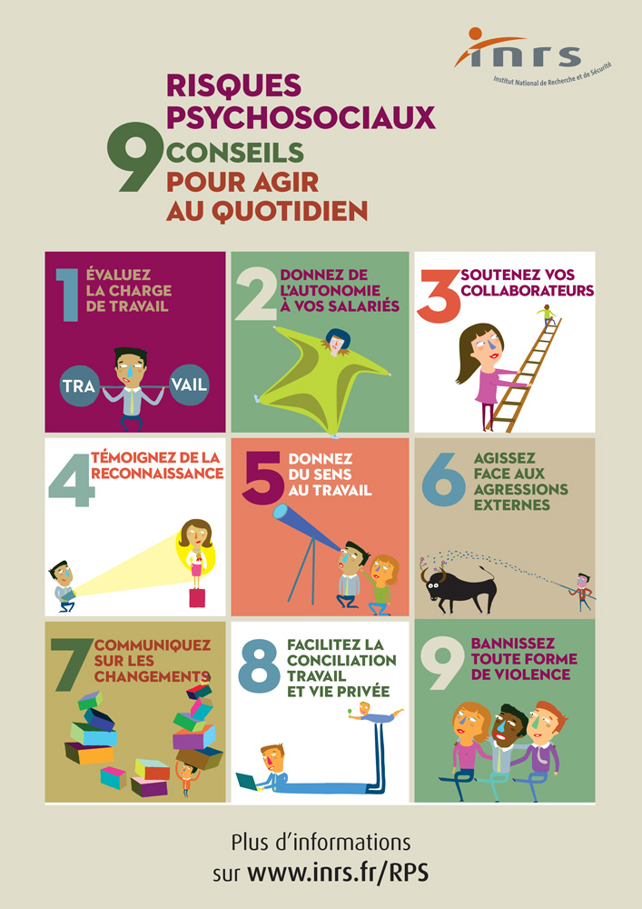 infographie : conseils pour agir sur les risques psychosociaux